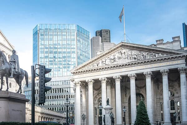 The bank of england building in london.
