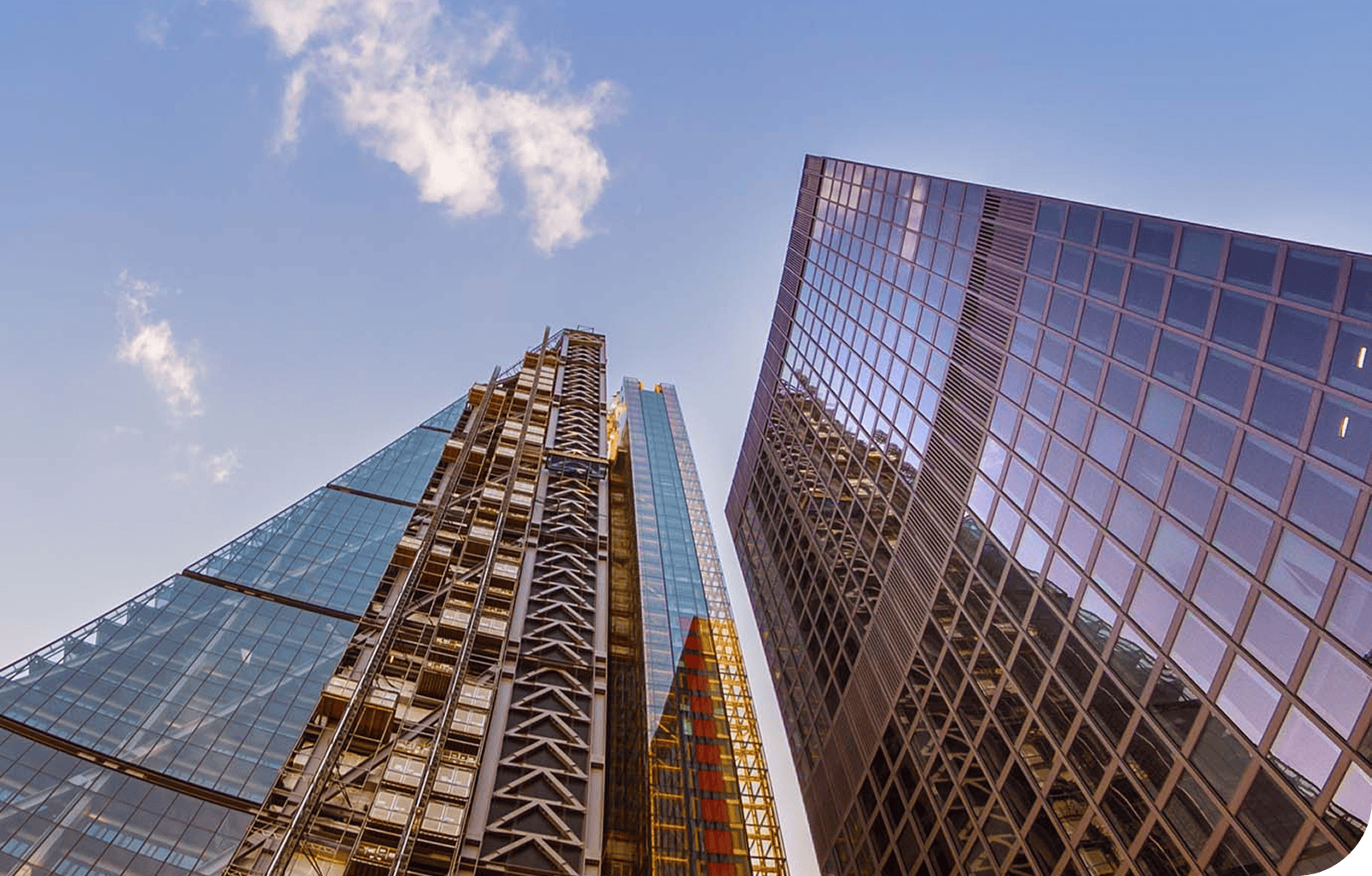 London financial district skyscrapers